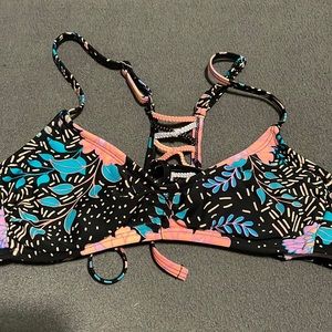 Pink, black and green. Top only